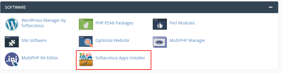 Softaculous in cPanel